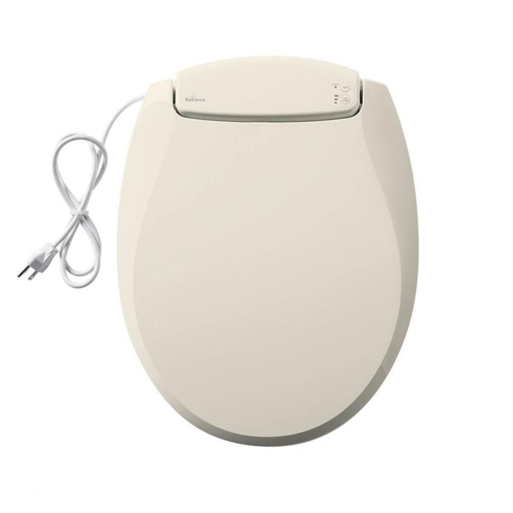 Bemis Radiance™ Round Plastic Toilet Seat in Biscuit with Adjustable Heat, iLumalight&#xae;, STA