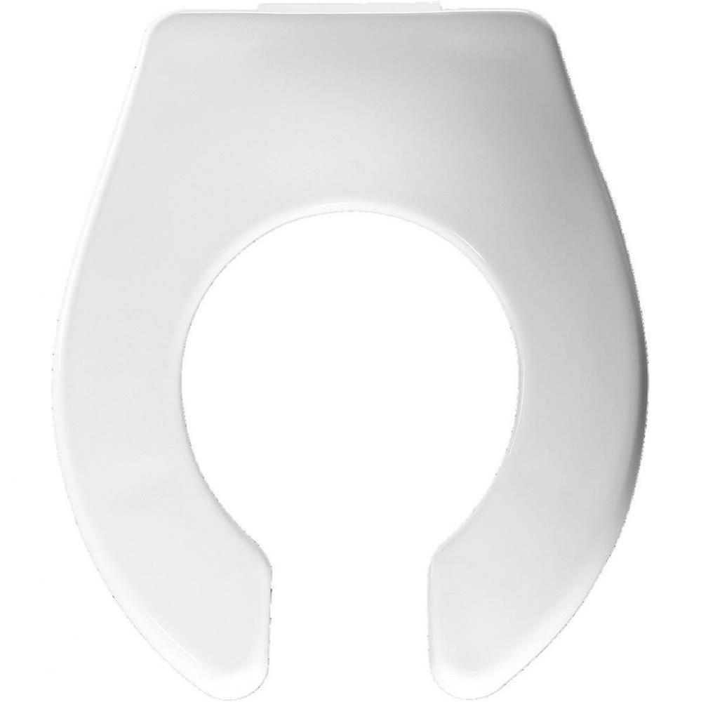 Baby Bowl Plastic Open Front Less Cover Toilet Seat with STA-TITE Check Hinge and DuraGuard - Whit