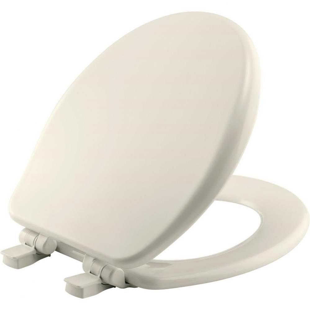 Bemis Alesio II™ Round High Density™ Enameled Wood Toilet Seat in Biscuit with STA-TITE&#xae;