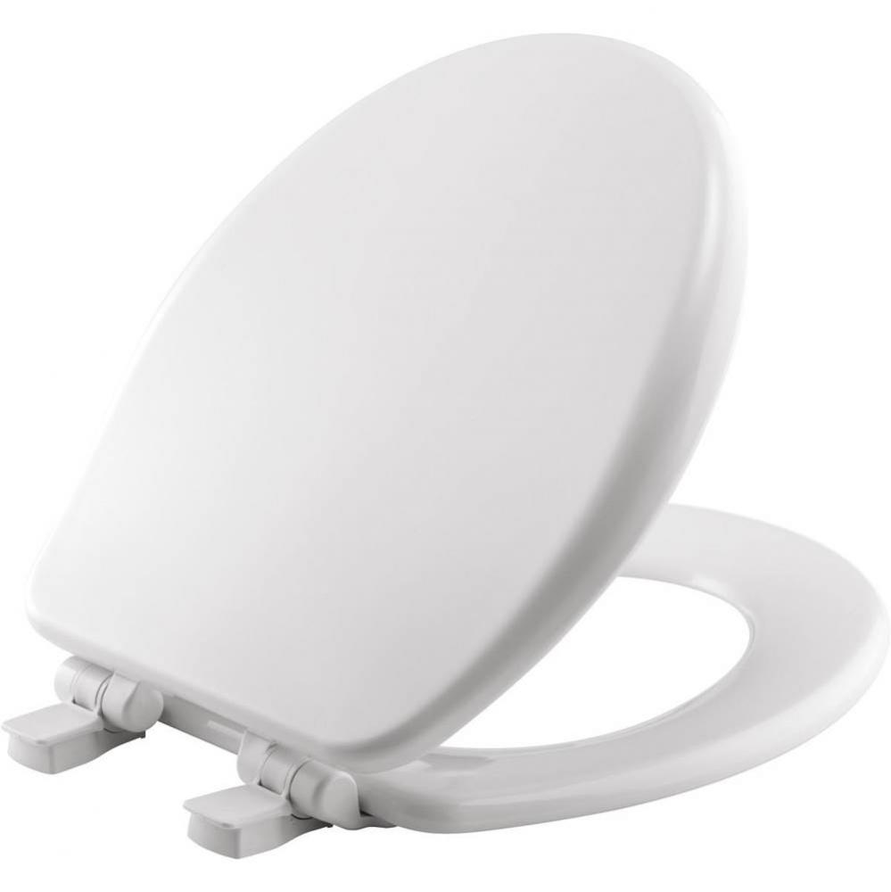 Bemis Alesio II™ Round High Density™ Enameled Wood Toilet Seat in White with STA-TITE&#xae; Se