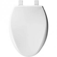 Bemis 1200E4B 006 - Elongated Plastic Toilet Seat Bone Never Loosens Removes for Cleaning Slow-Close Adjustable with E