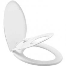 Bemis 1881SLOW 000 - Little 2 Big™ Elongated Plastic Potty Training Toilet Seat White Never Loosens Slow-Close