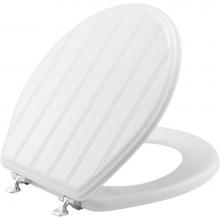 Bemis 29CPA 000 - Mayfair Round Enameled Wood Cottage Classic™ Design Toilet Seat in White STA-TITE® Seat Fas
