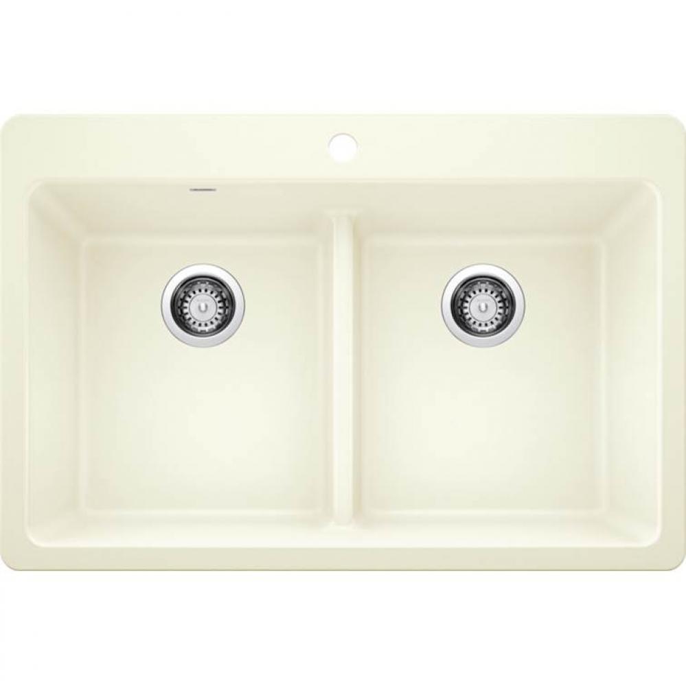 Corence Equal Double Low Divide Dual Mount -Biscuit