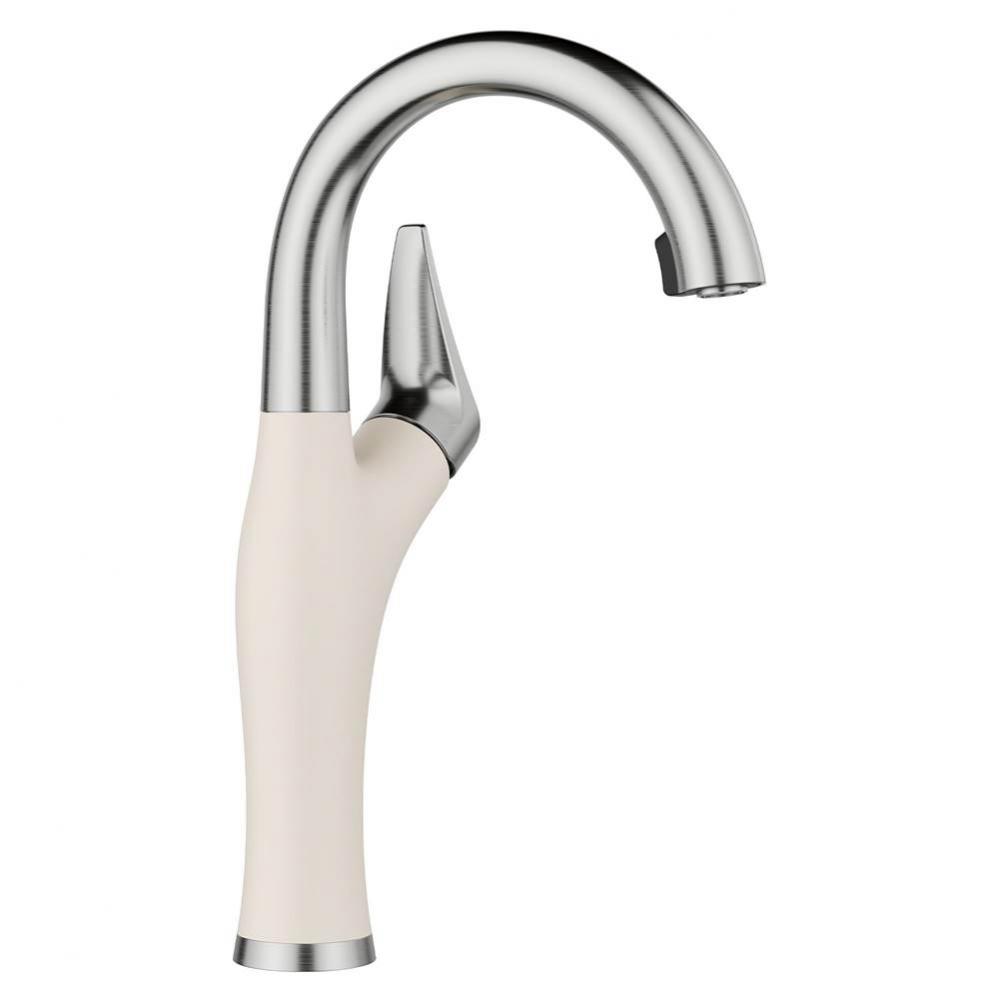 Artona Pull-Down Dual-Spray Bar Faucet - PVD Steel/Soft White