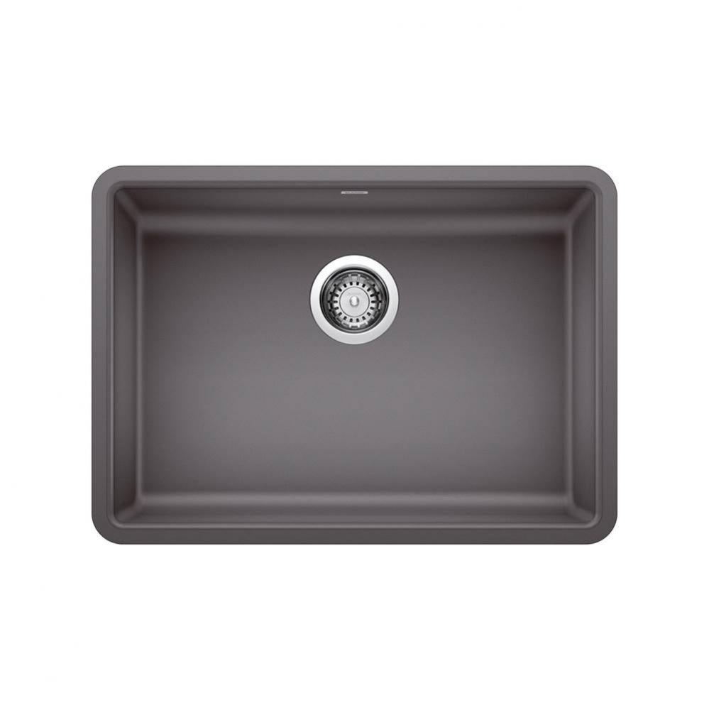 Precis SILGRANIT 25&apos;&apos; ADA Single Bowl Undermount Kitchen Sink - Cinder