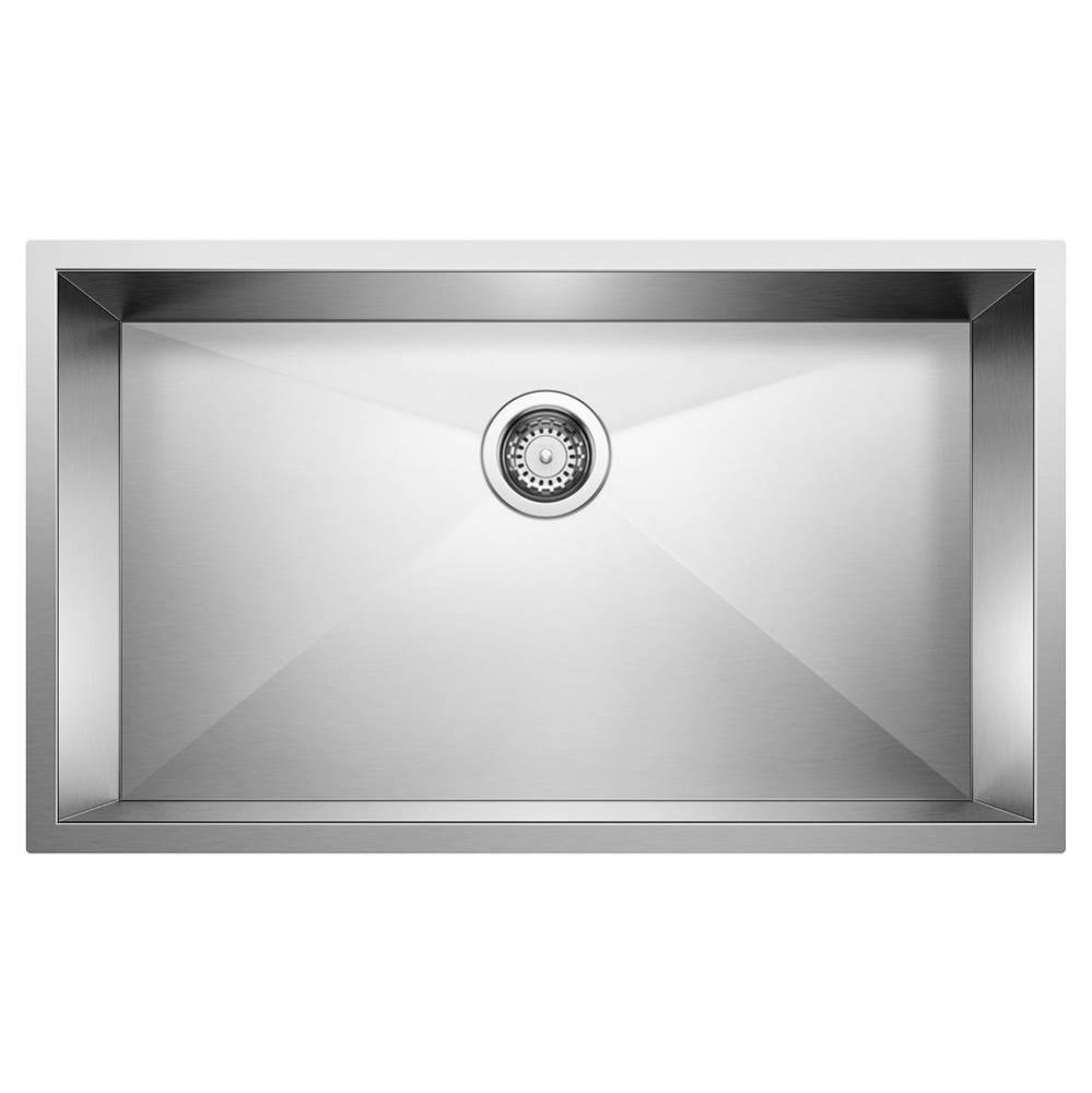 Precision R0 32&apos;&apos; Super Single Bowl Undermount Stainless Steel Kitchen Sink