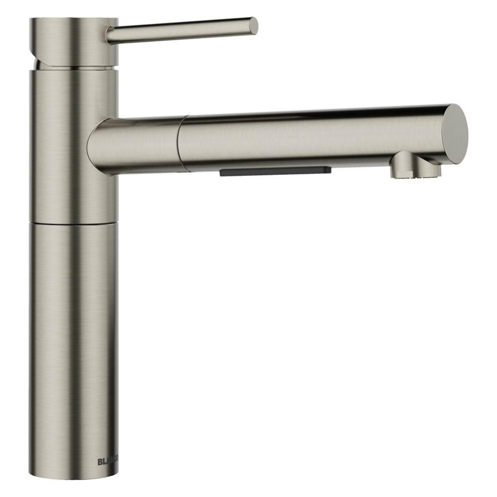 Alta II Low Arc Pull-Out Dual-Spray Kitchen Faucet - Satin Platinum