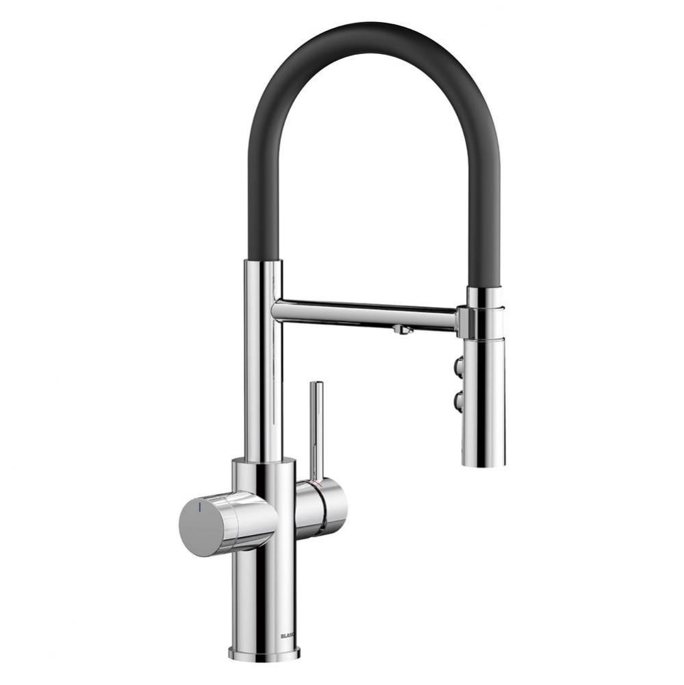 Catris Flexo Filter-Ready Semi-Pro Pull-Down Dual-Spray Kitchen Faucet - Chrome