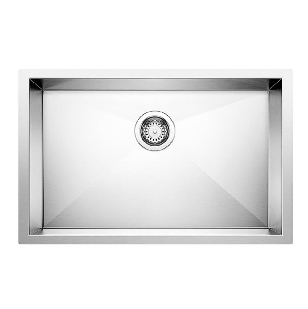 Quatrus R0 28&apos;&apos; Single Bowl Undermount Stainless Steel Kitchen Sink