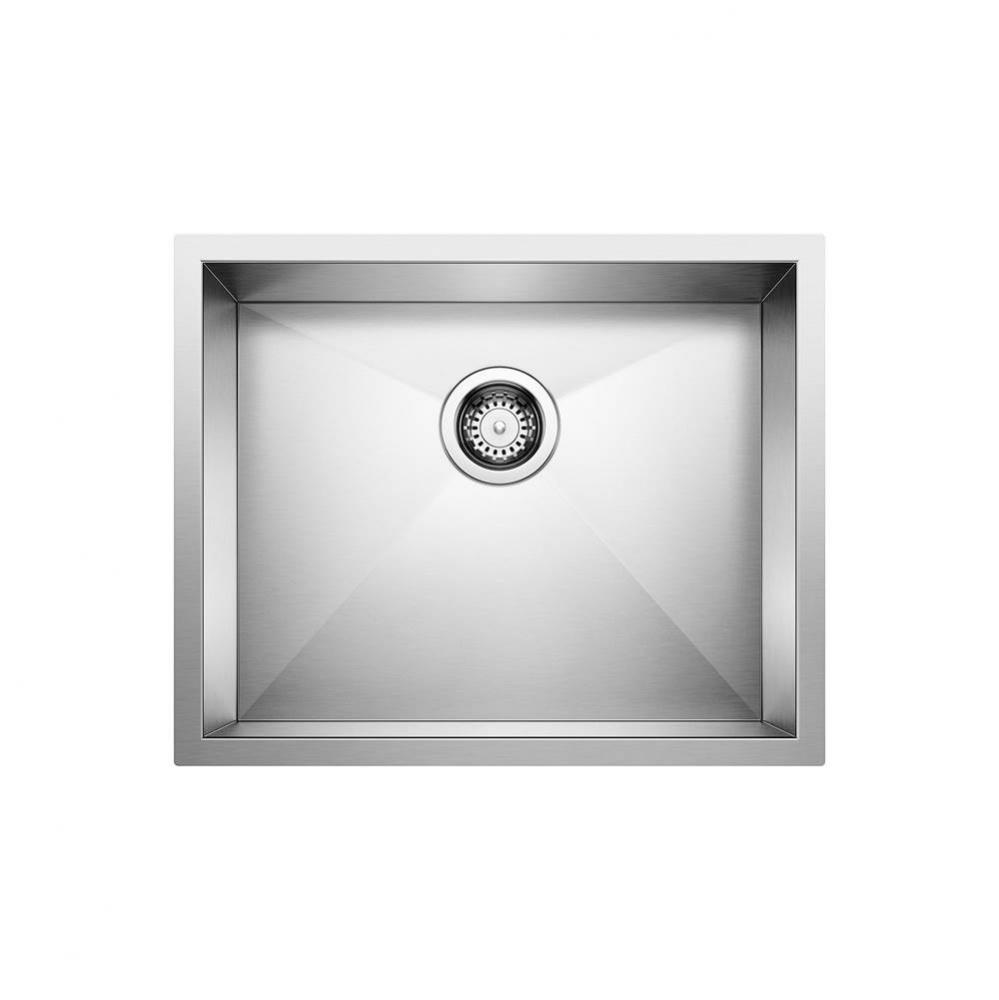 Quatrus R0 22&apos;&apos; Single Bowl Undermount Stainless Steel Kitchen Sink