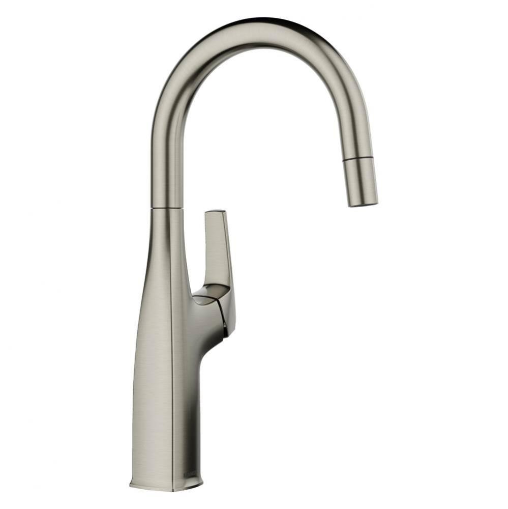 Rivana Pull-Down Bar Faucet - Satin Platinum