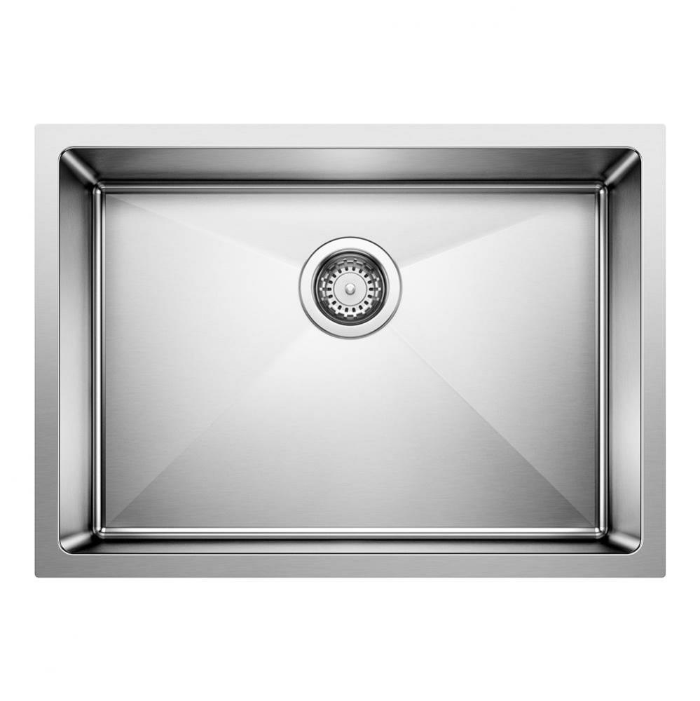 Quatrus R15 25&apos;&apos; Single Bowl Undermount Stainless Steel Kitchen Sink