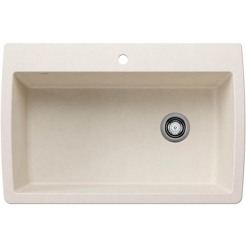 Diamond SILGRANIT 33.5&apos;&apos; Super Single Dual Mount Kitchen Sink - Soft White