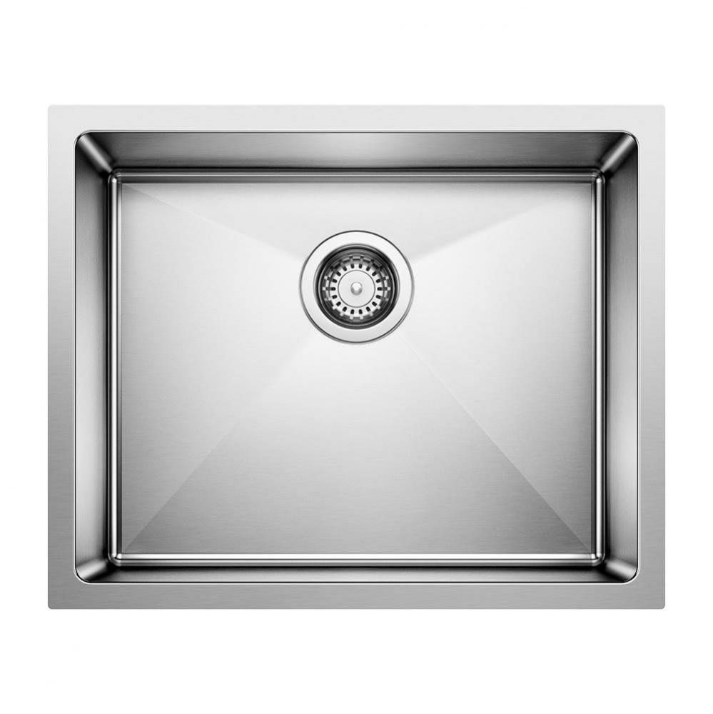 Quatrus R15 22&apos;&apos; Single Bowl Undermount Stainless Steel Kitchen Sink