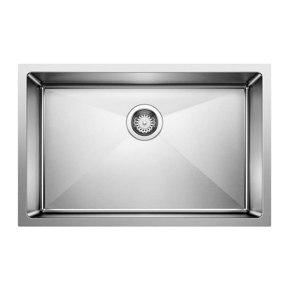 Quatrus R15 28&apos;&apos; Single Bowl Undermount Stainless Steel Kitchen Sink