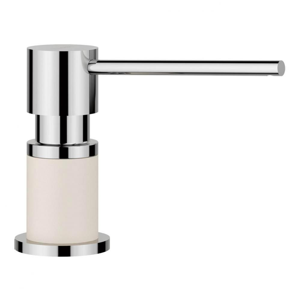 Lato Soap Dispenser - Chrome/Soft White