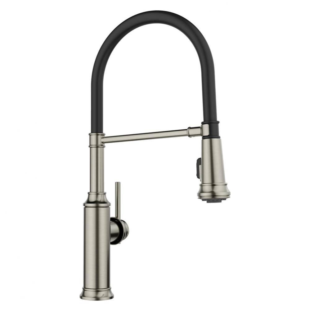 Empressa Semi-Pro Pull-Down Dual-Spray Kitchen Faucet - Satin Platinum