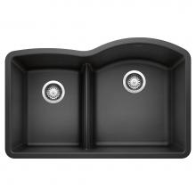 Blanco 441598 - Diamond SILGRANIT 32'' 40/60 Reverse Double Bowl Undermount Kitchen Sink with Low Divide