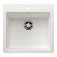 Blanco 443229 - Liven SILGRANIT 21'' Single Bowl Dual Mount Kitchen Sink - White