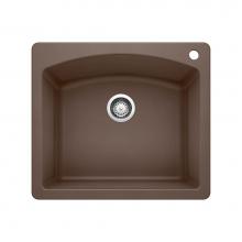 Blanco 440208 - Diamond SILGRANIT 25'' Single Bowl Dual Mount Kitchen Sink - Cafe