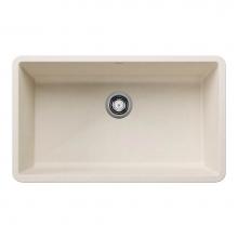 Blanco 443084 - Precis SILGRANIT 32'' Super Single Undermount Kitchen Sink - Soft White