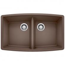 Blanco 440068 - Performa SILGRANIT 33'' 50/50 Double Bowl Undermount Kitchen Sink - Cafe