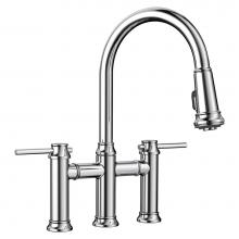 Blanco 442504 - Empressa Pull-Down Dual-Spray Bridge Faucet - Chrome