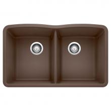 Blanco 440182 - Diamond SILGRANIT 32'' 50/50 Double Bowl Undermount Kitchen Sink - Cafe