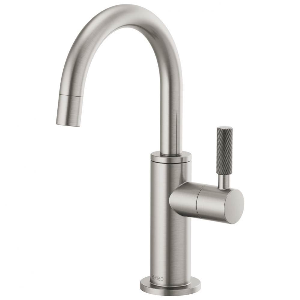 Litze&#xae; Beverage Faucet with Arc Spout and Knurled Handle