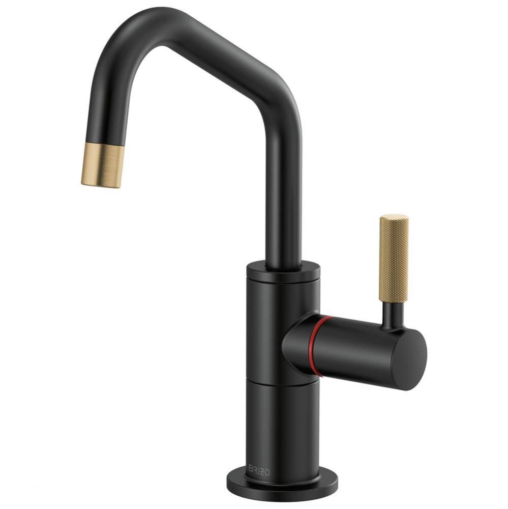 Litze&#xae; Instant Hot Faucet with Angled Spout and Knurled Handle