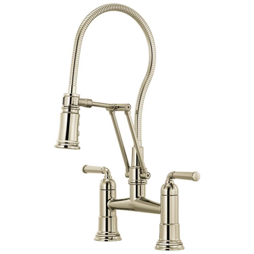Rook&#xae; Articulating Bridge Faucet with Finished Hose