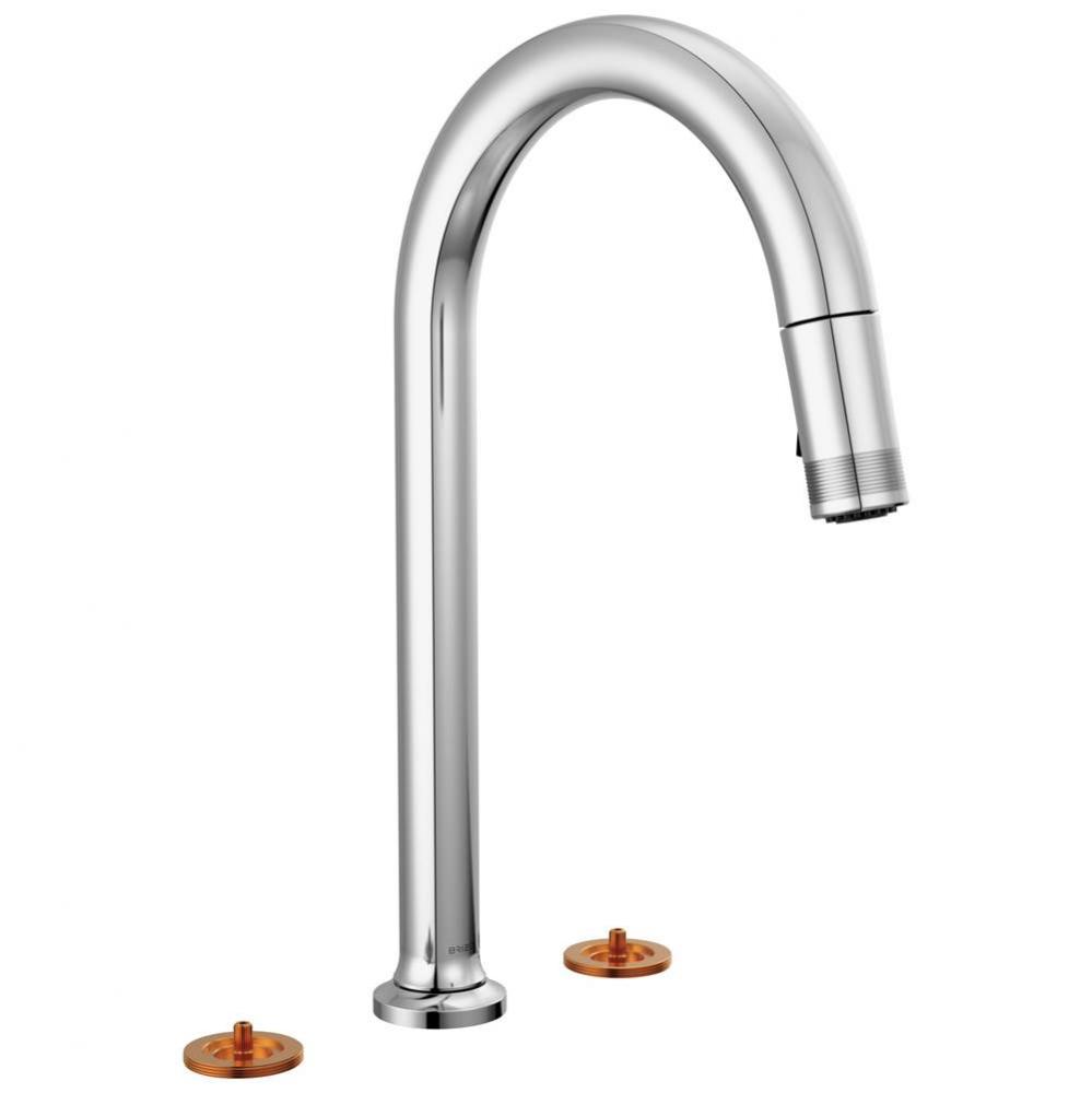 Kintsu&#xae; Widespread Pull-Down Faucet with Arc Spout - Less Handles