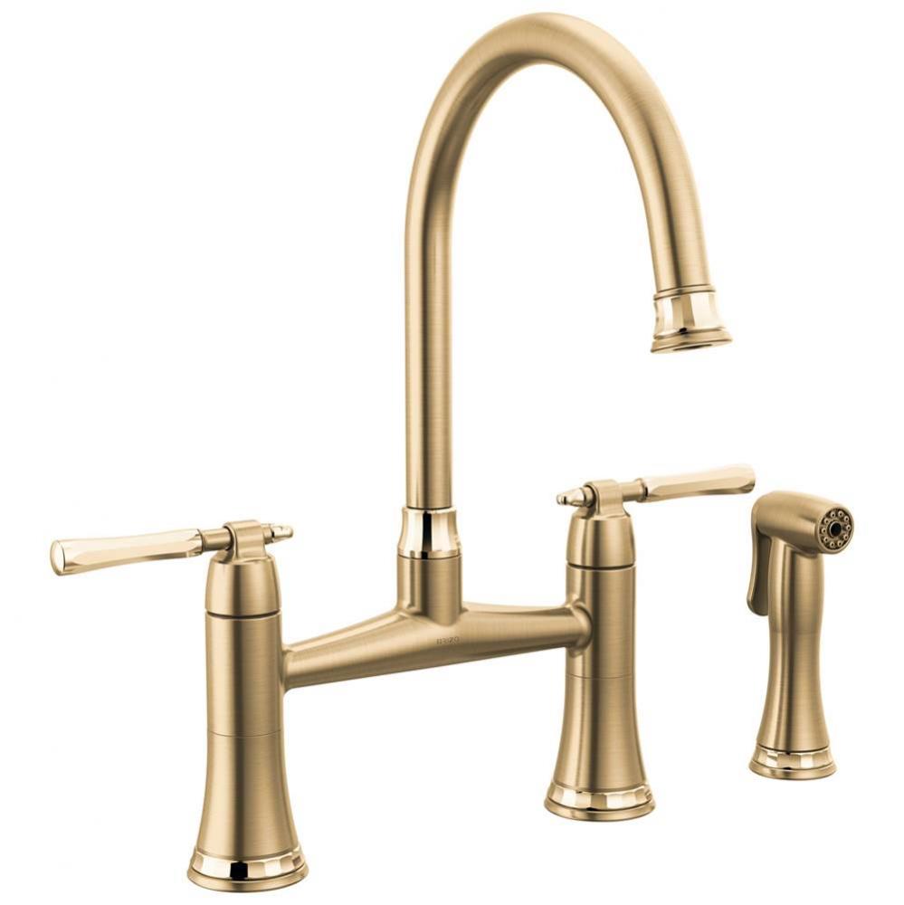 The Tulham™ Kitchen Collection by Brizo&#xae; Bridge Kitchen Faucet with Side Spray