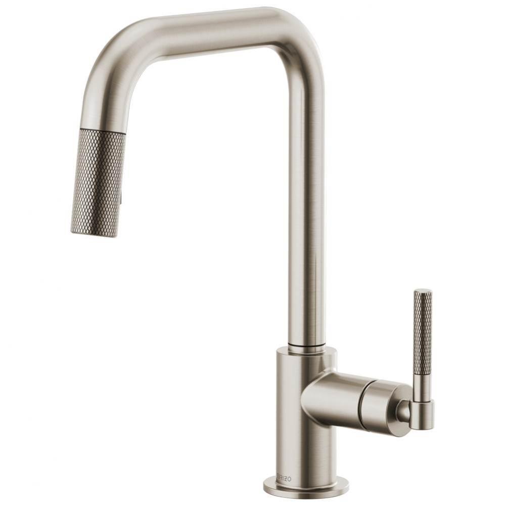Litze&#xae; Pull-Down Faucet with Square Spout and Knurled Handle