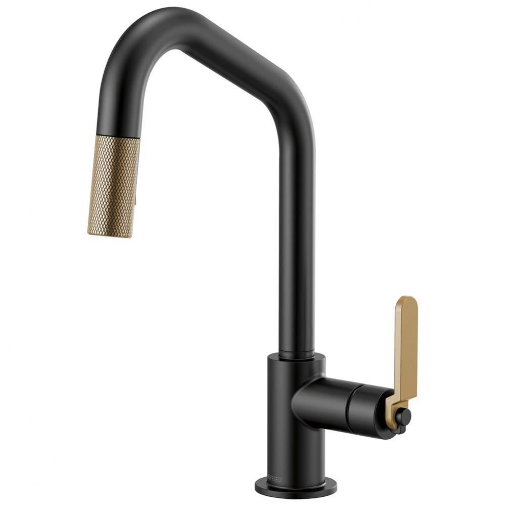 Litze&#xae; Pull-Down Faucet with Angled Spout and Industrial Handle