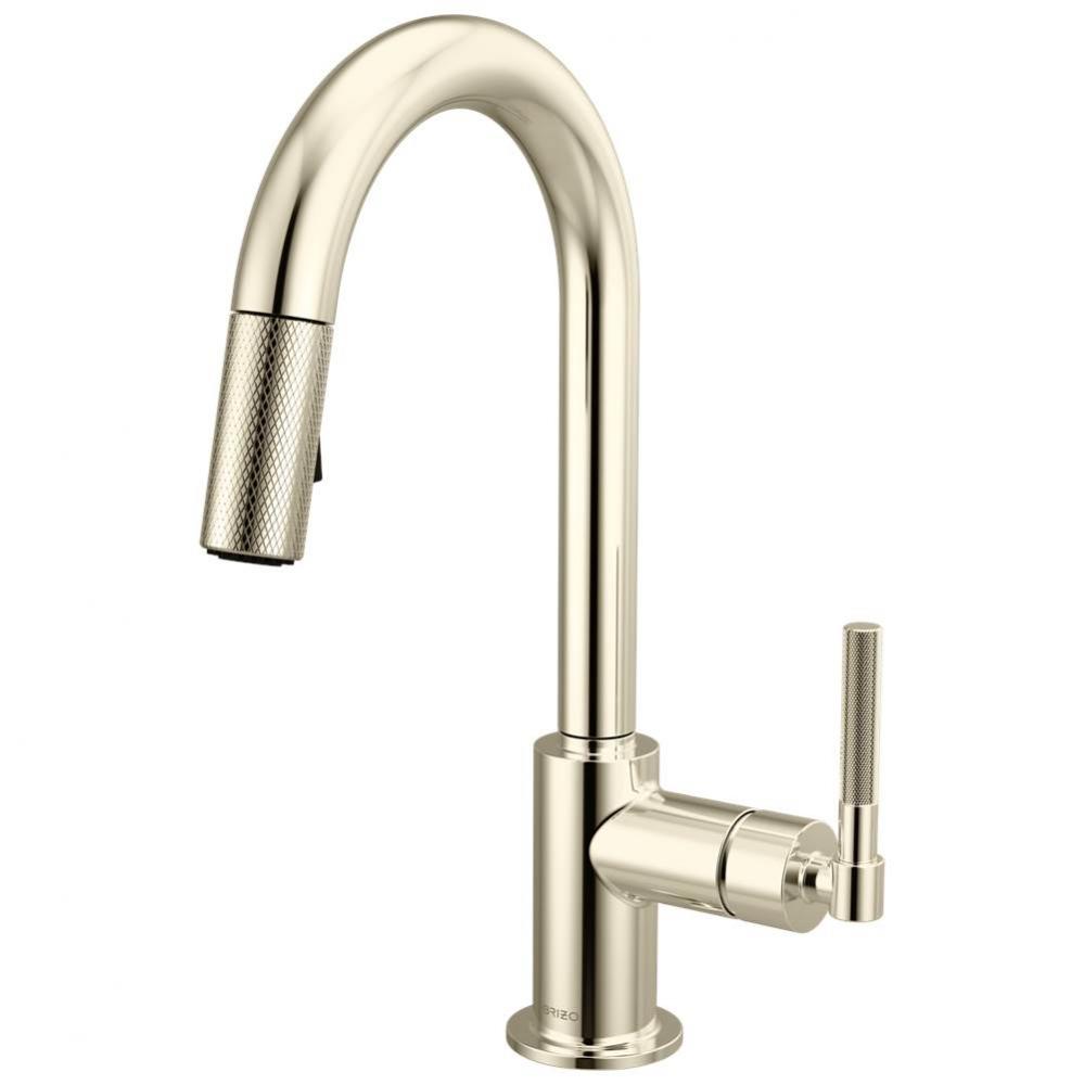 Litze&#xae; Pull-Down Prep Faucet with Arc Spout - Knurled Handle