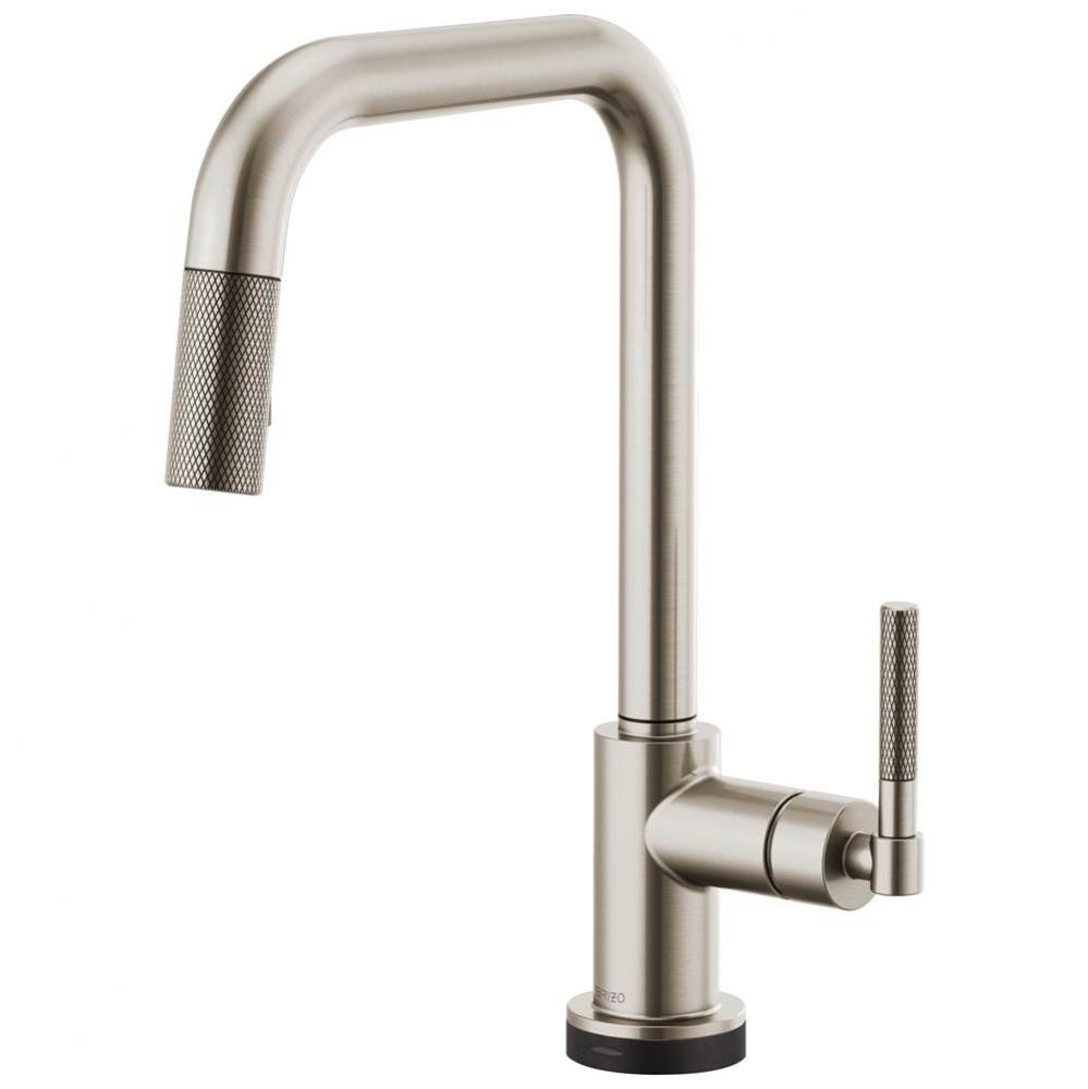 Litze&#xae; SmartTouch&#xae; Pull-Down Kitchen Faucet with Square Spout and Knurled Handle