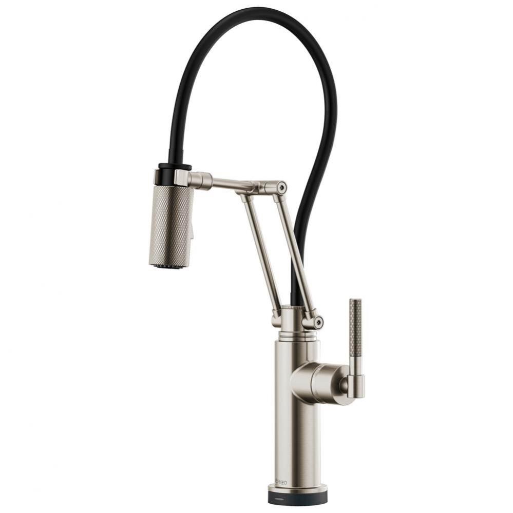 Litze&#xae; SmartTouch&#xae; Articulating Kitchen Faucet with Knurled Handle