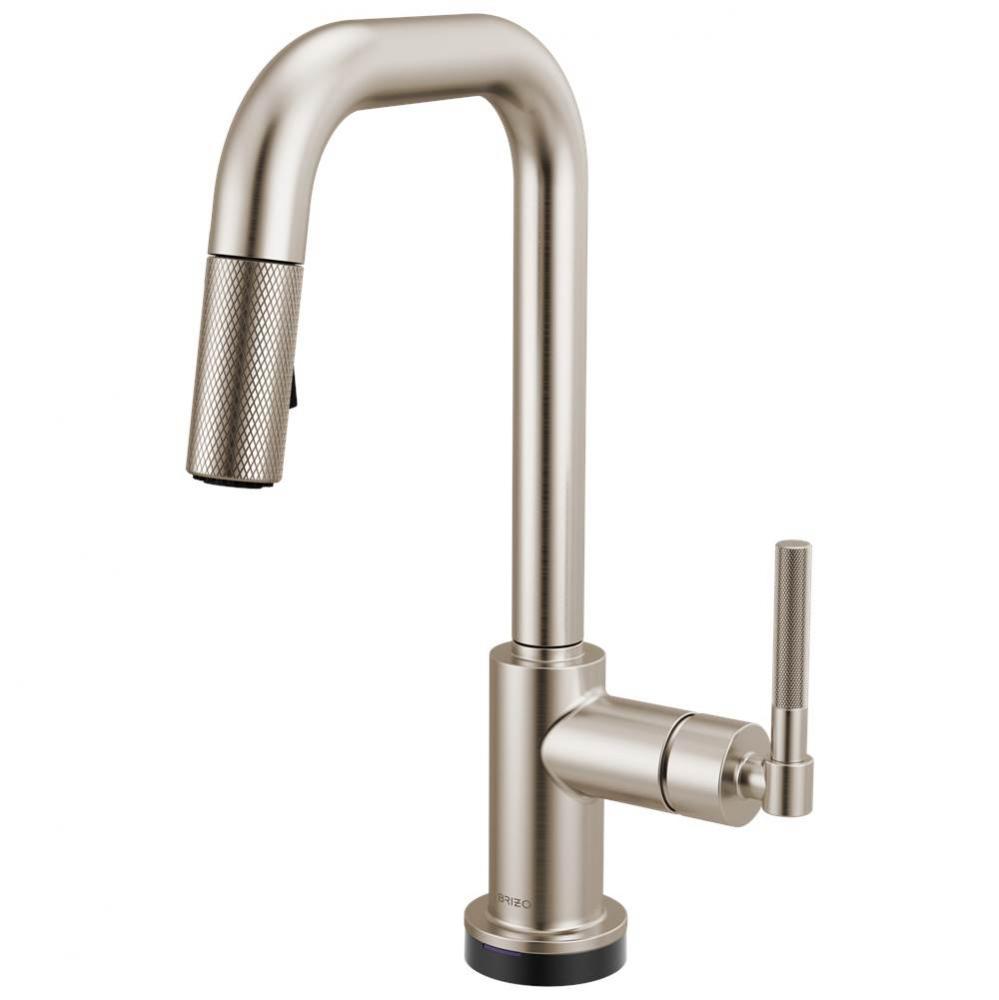 Litze&#xae; Smarttouch Pull-Down Prep Faucet with Square Spout - Knurled Handle