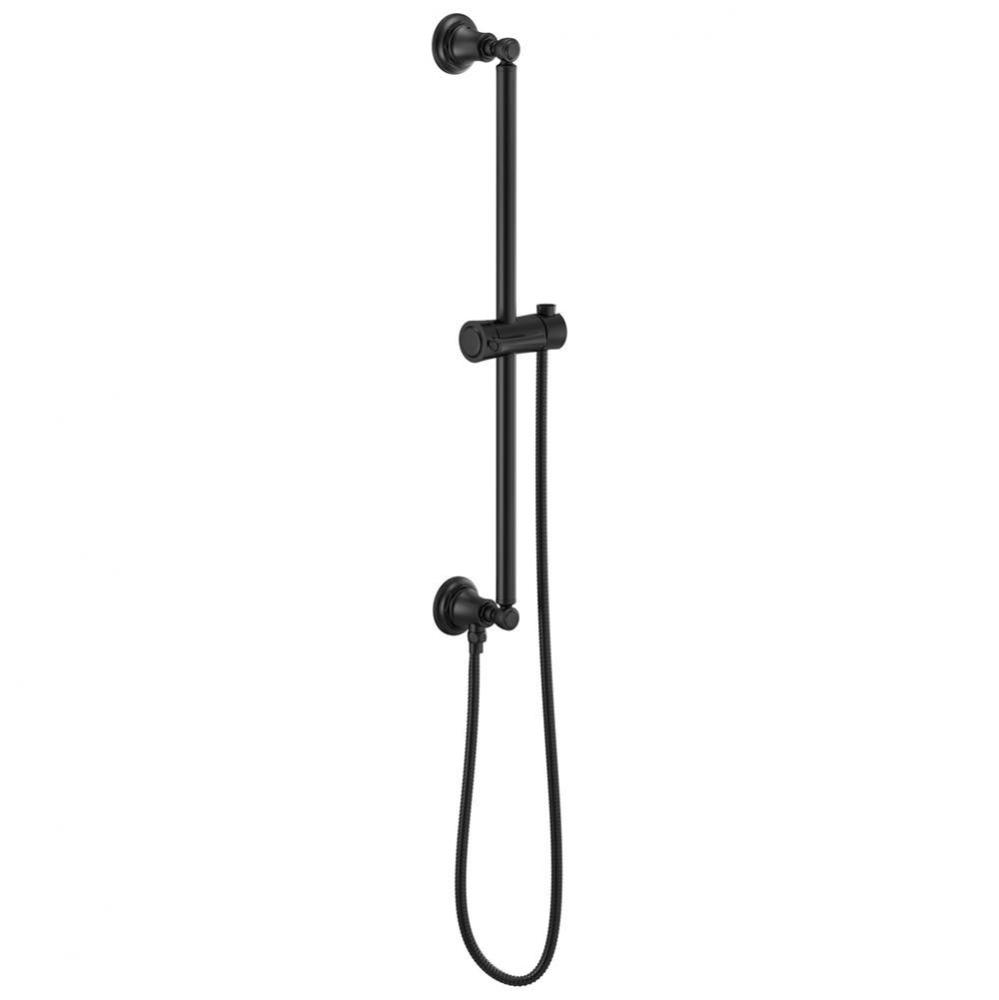 Universal Showering Classic Round Slide Bar With Hose