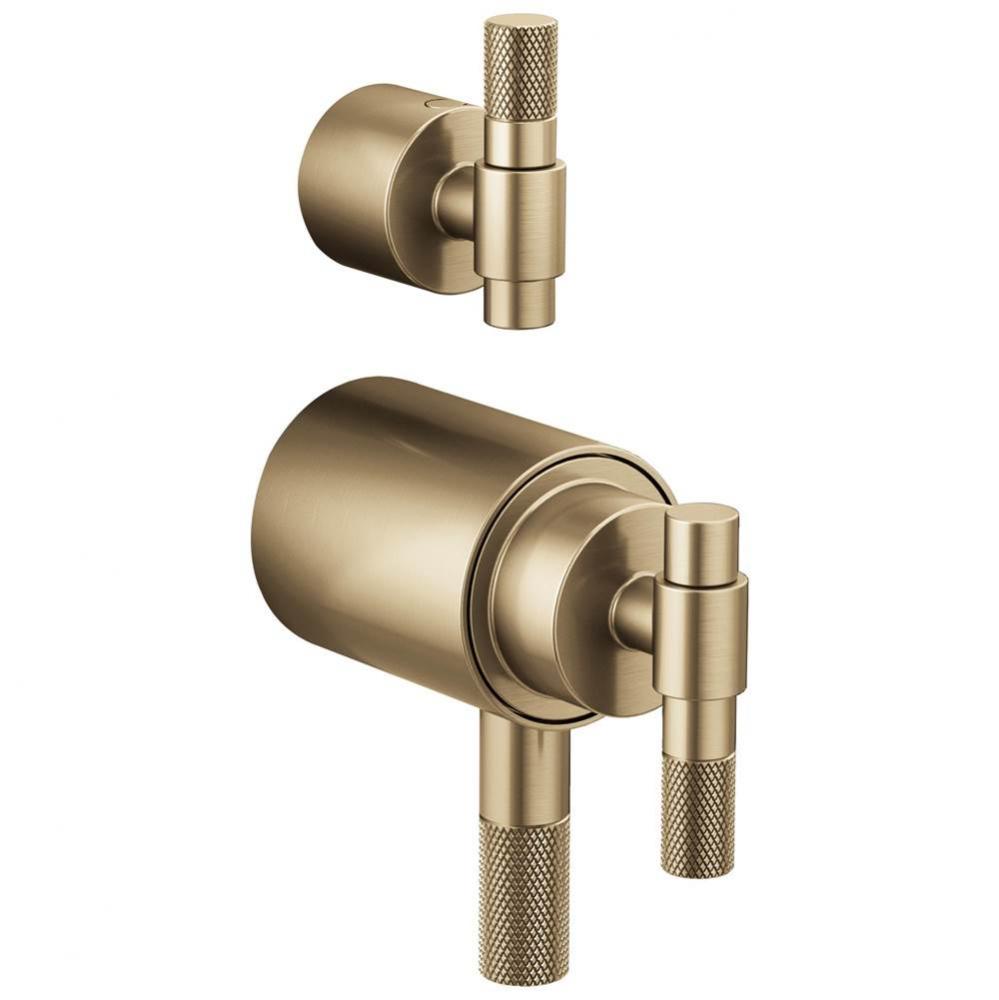 Litze&#xae; TempAssure&#xae; Thermostatic Valve With Integrated Diverter T-Lever Handle Kit