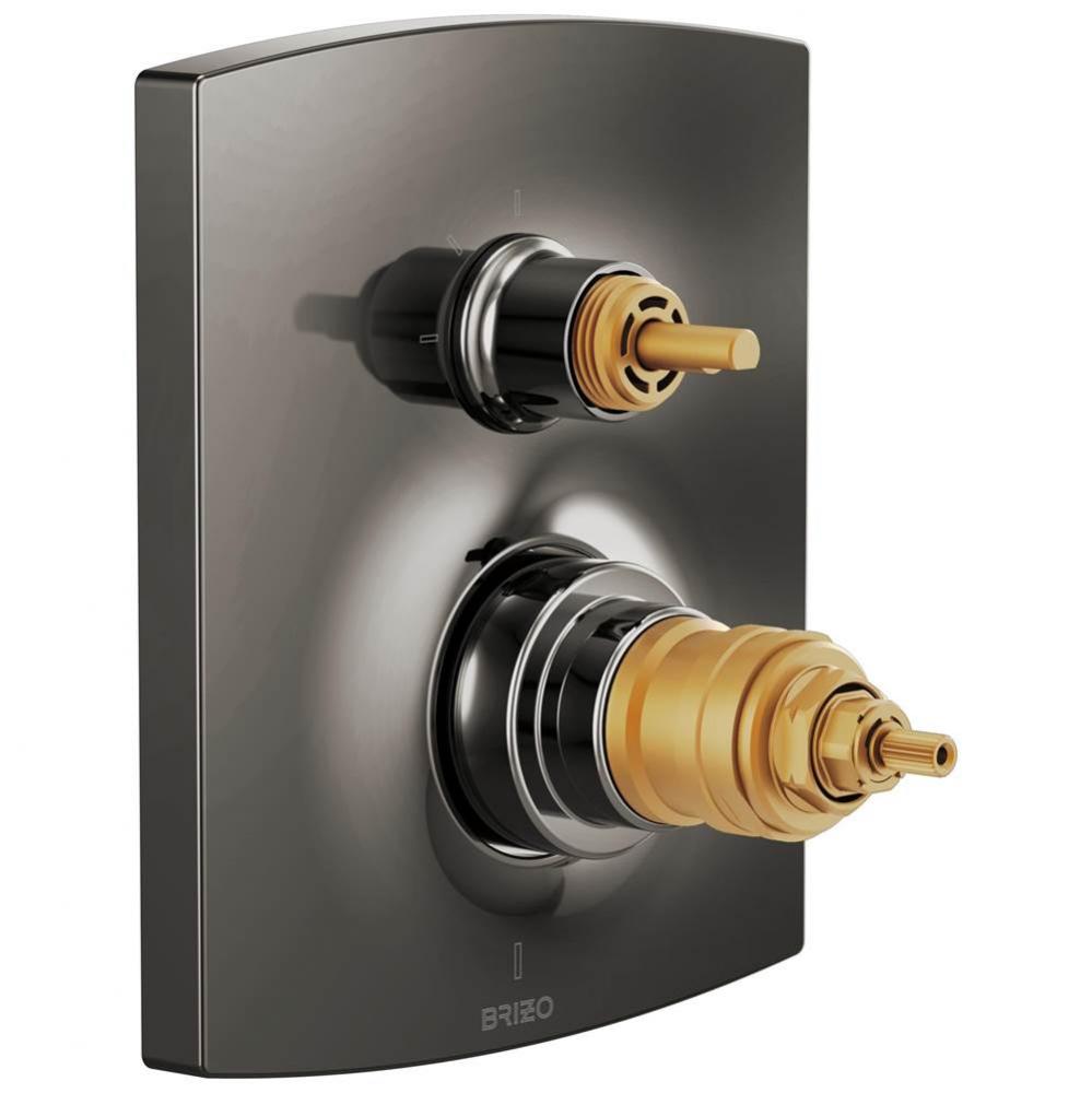 Kintsu&#xae; TempAssure Thermostatic Valve with Integrated 3-Function Diverter Trim - Less Handles