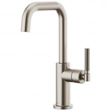 Brizo 61053LF-SS - Litze® Bar Faucet with Square Spout and Knurled Handle Kit