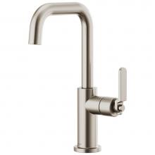Brizo 61054LF-SS - Litze® Bar Faucet with Square Spout and Industrial Handle Kit