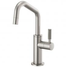 Brizo 61363LF-C-SS - Litze® Beverage Faucet with Angled Spout and Knurled Handle