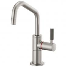 Brizo 61363LF-H-SS - Litze® Instant Hot Faucet with Angled Spout and Knurled Handle