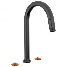 Brizo 62506LF-BLLHP - Kintsu® Widespread Pull-Down Faucet with Arc Spout - Less Handles