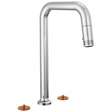 Brizo 62507LF-PCLHP-L - Kintsu® Widespread Pull-Down Faucet with Square Spout - Less Handles