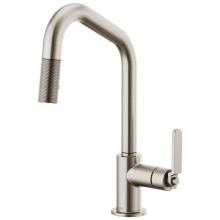Brizo 63064LF-SS - Litze® Pull-Down Faucet with Angled Spout and Industrial Handle